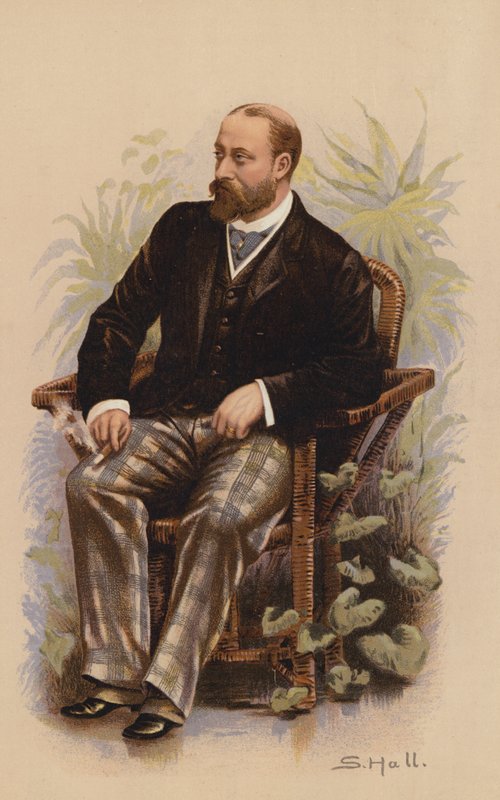 H.K.H. Prinsen av Wales, blivande kung Edward VII (färglitografi) av English School