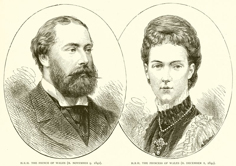 H.R.H. prinsen av Wales (F. 9 november 1841). H.R.H. prinsessan av Wales (f. 1 december 1844) av English School