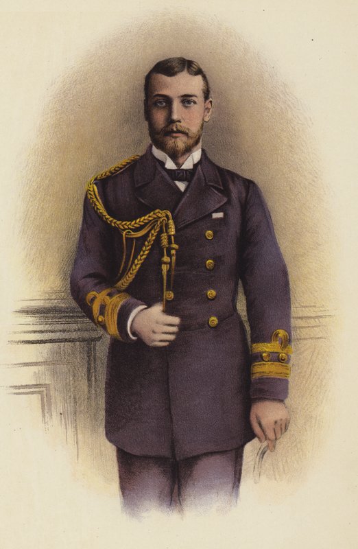 H R H Prins George av Wales (färglitografi) av English School