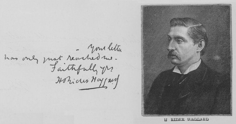 H Rider Haggard (gravyr) av English School