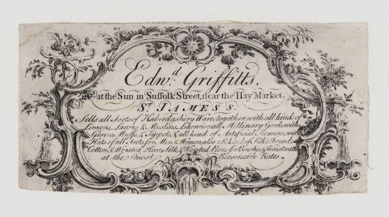 Sybehör, Edward Griffitts, handelskort av English School