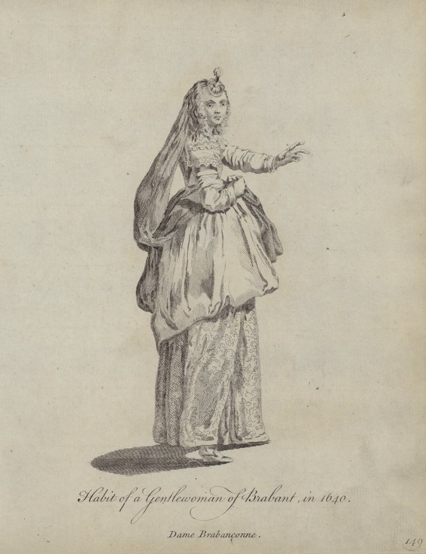 Vana av en gentlewoman av Brabant 1640 av English School