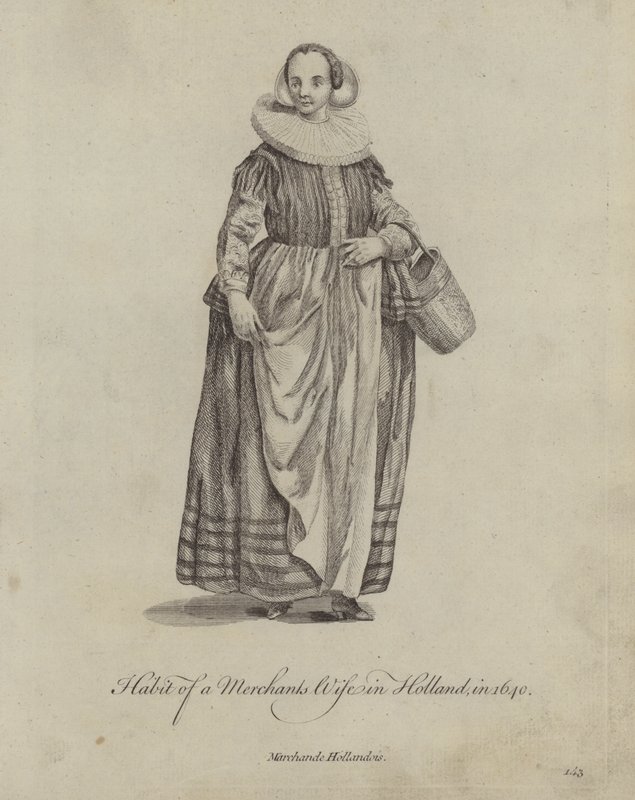 En köpmans hustrus vana i Holland 1640 av English School