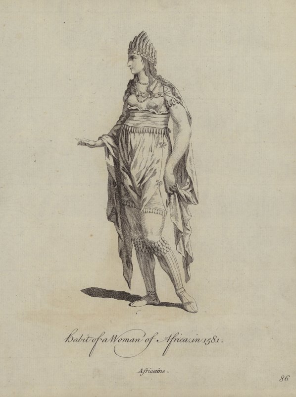 Habit of a Woman of Africa 1581 av English School