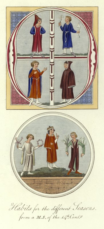 Vanor för de olika årstiderna, 1300-talet av English School