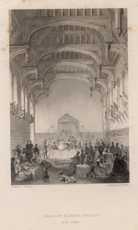 Hall of Eltham Palace år 1365 e.Kr av English School