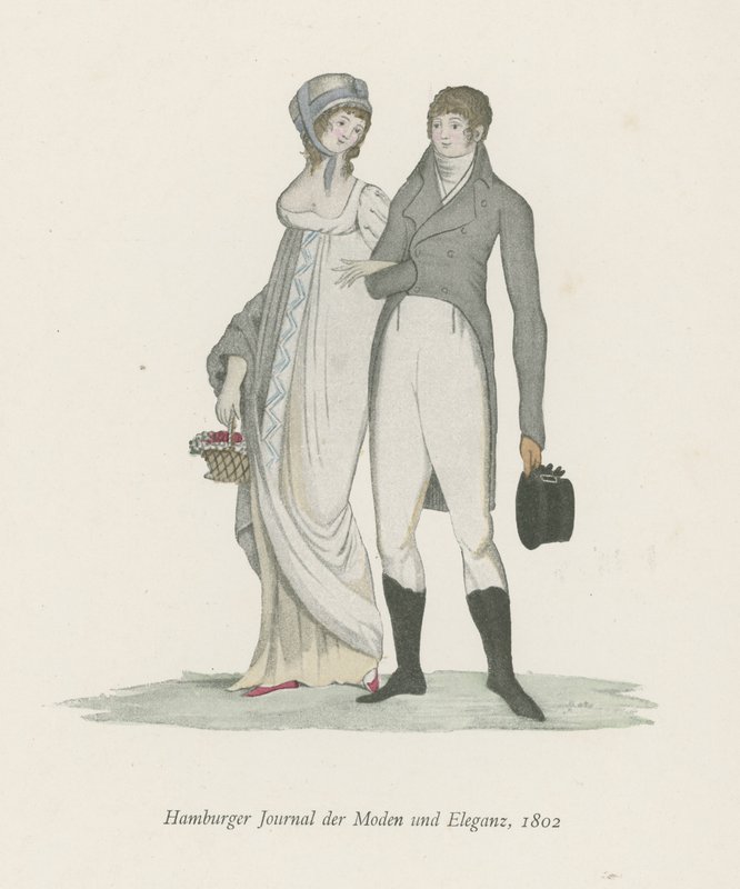 Hamburgs tidskrift för mode och elegans, 1802 av English School