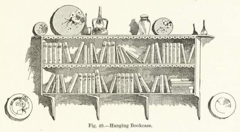 Hängande bokhylla av English School
