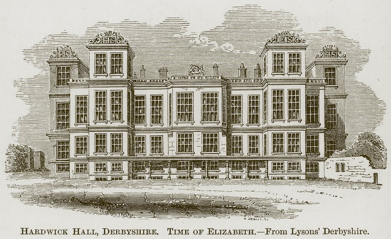 Hardwick Hall, Derbyshire, illustration från The Comprehensive History of England av English School
