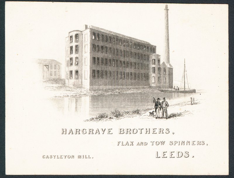 Hargrave Brothers, lin- och dragspinnare, byteskort av English School