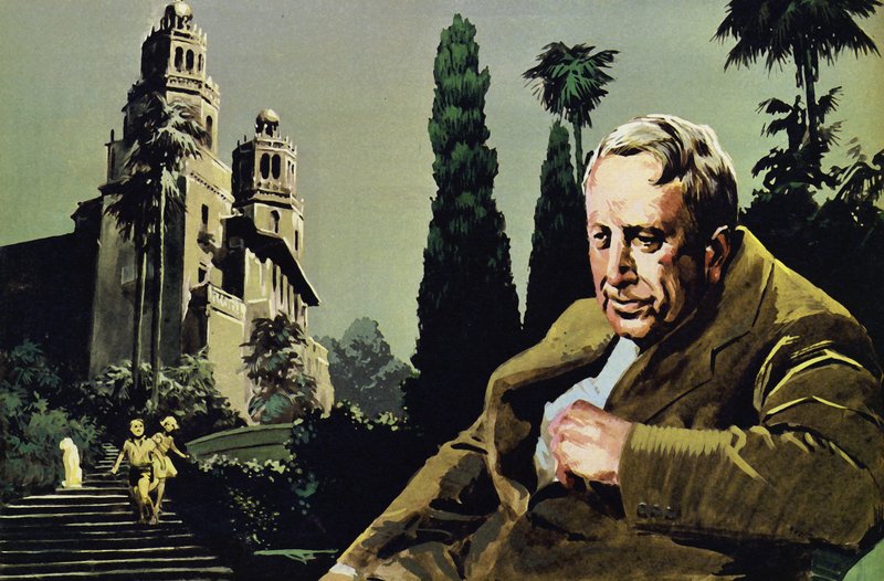 Hearst byggde ett enormt, extravagant hus i San Simeon av English School
