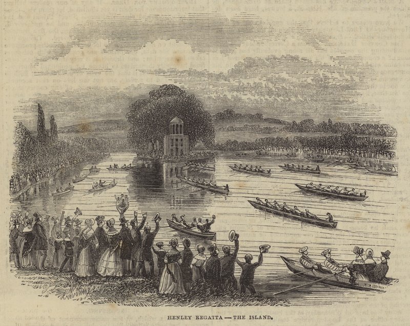 Henley Regatta, ön (gravyr) av English School