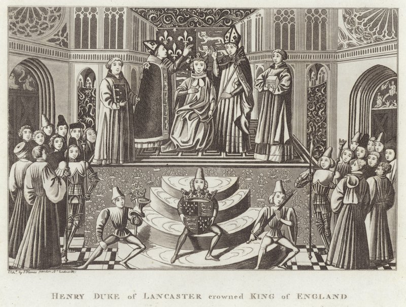 Henry Duke of Lancaster kröntes till kung av England av English School