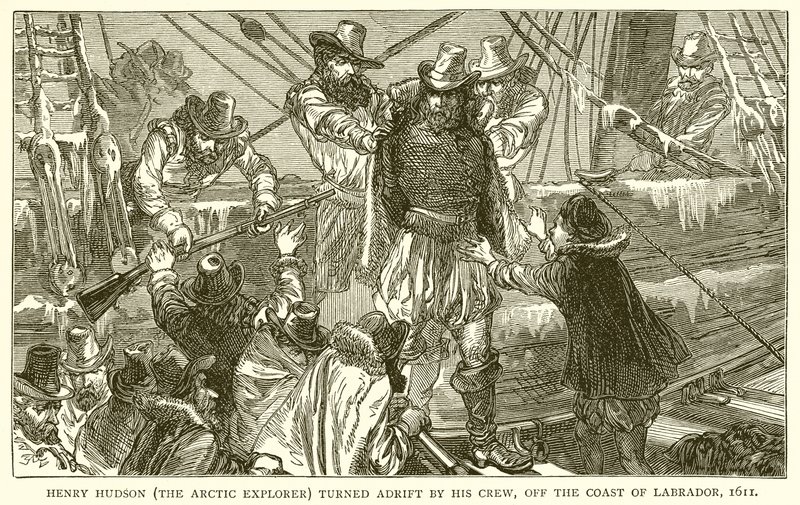 Henry Hudson (den arktiska utforskaren) förvandlades av sin besättning utanför Labradors kust, 1611 av English School