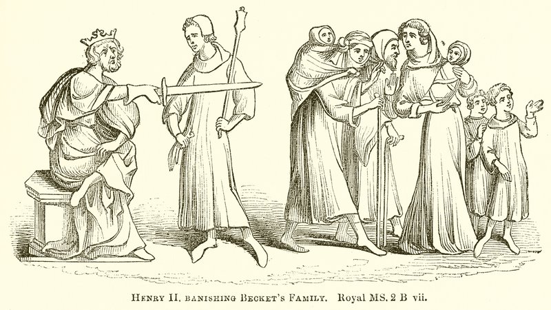 Henry II förvisar familjen Beckets av English School