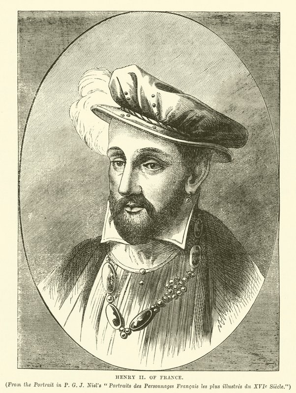 Henrik II av Frankrike (gravyr) av English School
