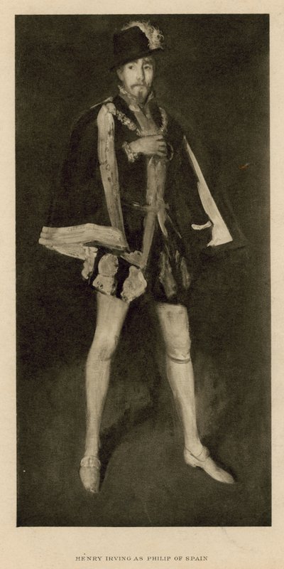 Henry Irving, skådespelare, som Philip av Spanien av English School