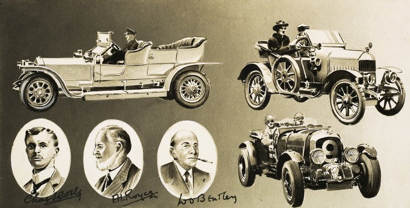 Henry Royce, Charles Rolls, W. O. Bentley -- tre pionjärer inom motorfordon av English School