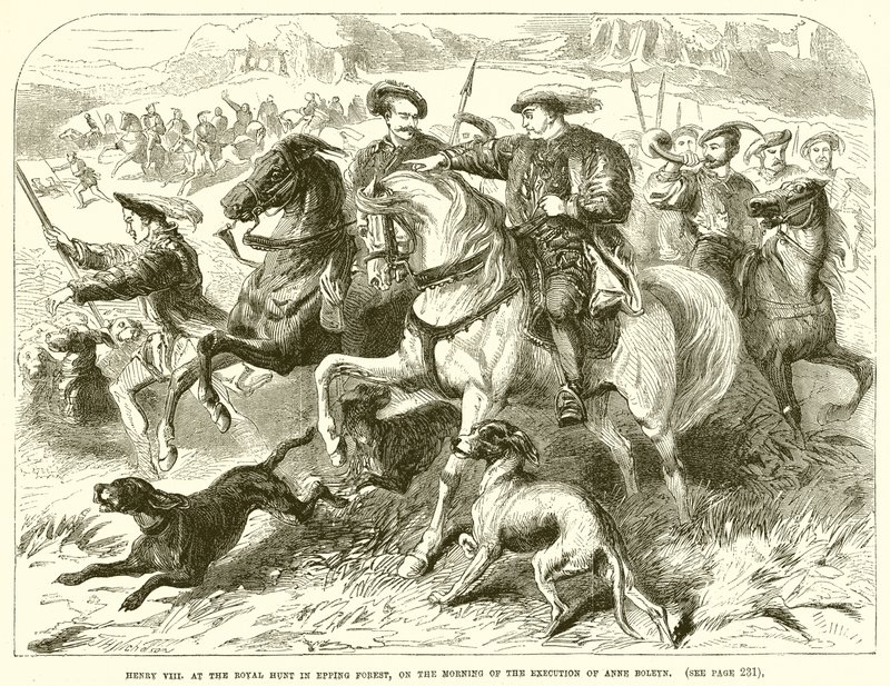 Henrik VII. på Royal Hunt i Epping Forest, på morgonen då Anne Boleyn avrättades av English School