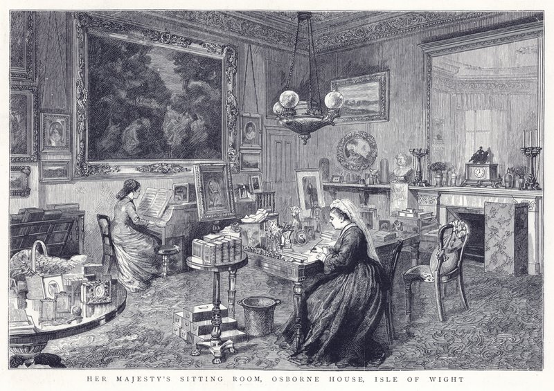 Hennes Majestäts vardagsrum, Osborne House, Isle of Wight av English School