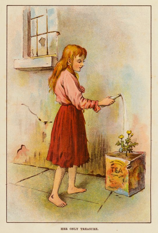 Hennes enda skatt (färg litho) av English School