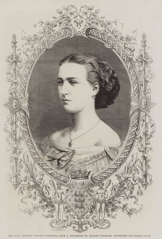 Hennes Kungliga Höghet Prinsessan Alexandra (gravyr) av English School