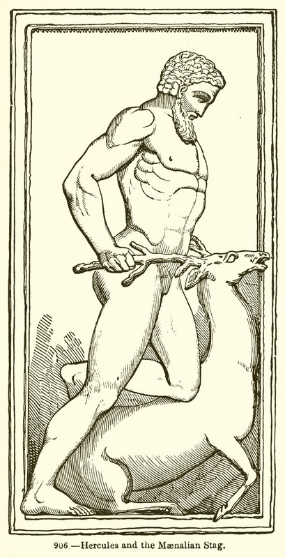Hercules och Maenalian Stag av English School