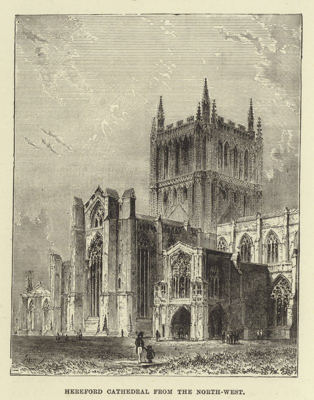 Hereford Cathedral från nordväst av English School