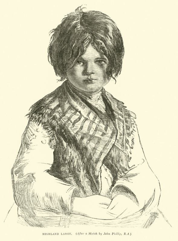 Highland Lassie av English School