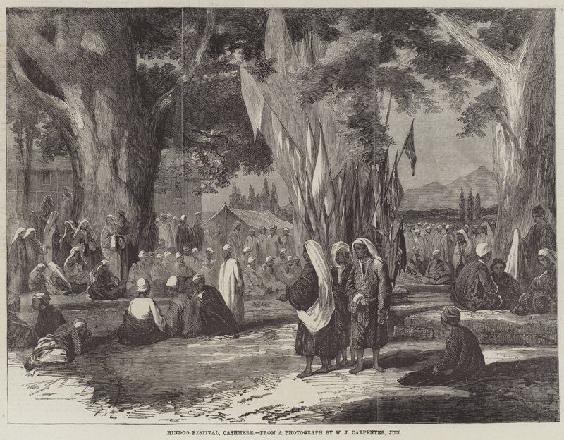Hindoo Festival, Cashmere (gravyr) av English School