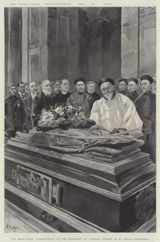 Hans excellens Li-Hung-Chang vid monumentet över general Gordon i St Paul