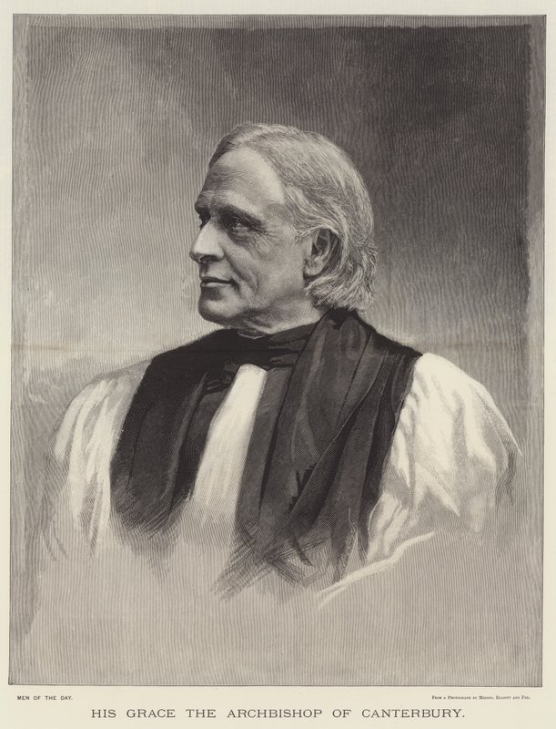 Hans nåd ärkebiskopen av Canterbury (gravyr) av English School