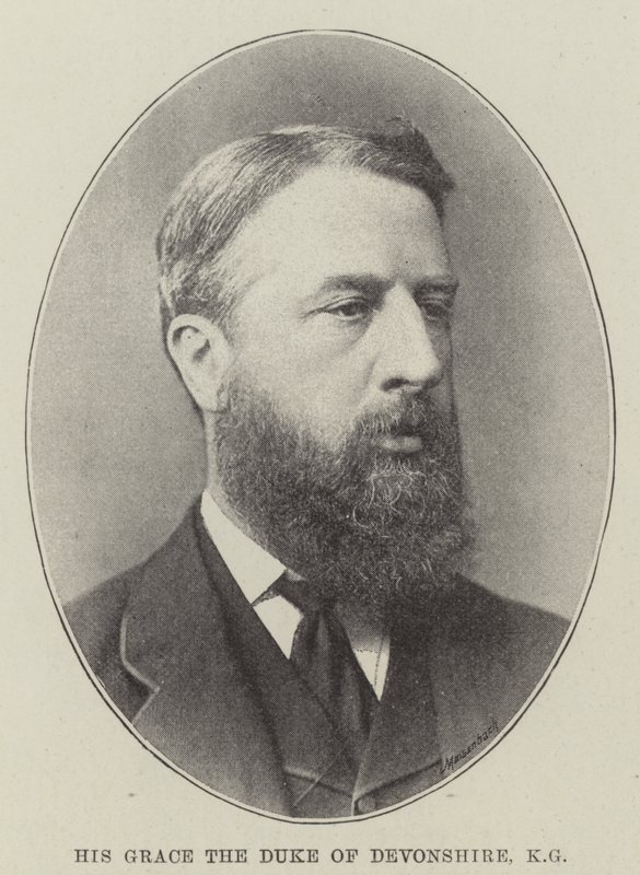 His Grace the Duke of Devonshire, KG (litho) av English School