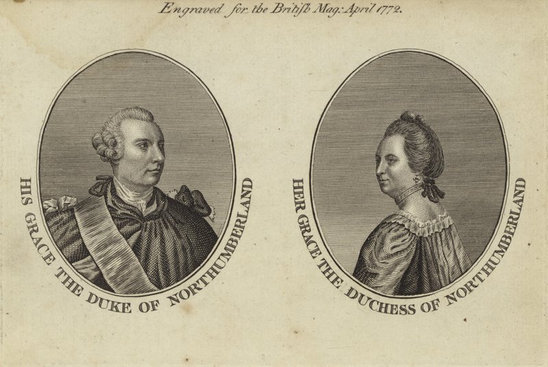 Hans nåd hertigen av Northumberland och hennes nåd hertiginnan av Northumberland av English School