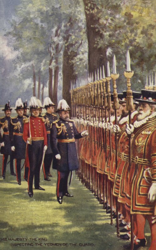 Hans Majestät Kungen inspekterar Gardets Yeomen av English School