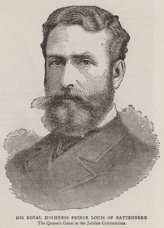 Hans kungliga höghet prins Louis av Battenberg (gravyr) av English School