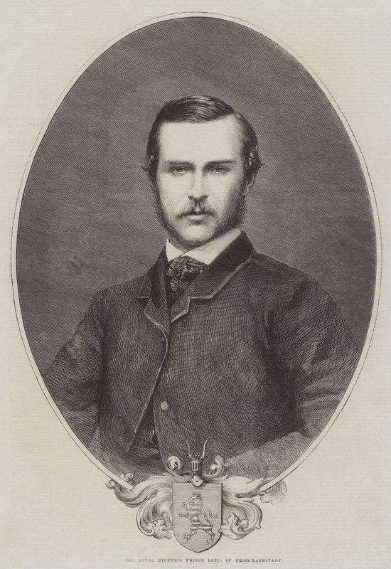 Hans kungliga höghet prins Louis av Hesse-Darmstadt (gravyr) av English School