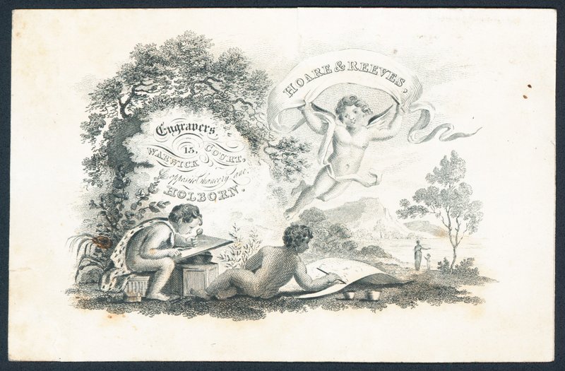 Hoare & Reeves, gravörer, handelskort av English School