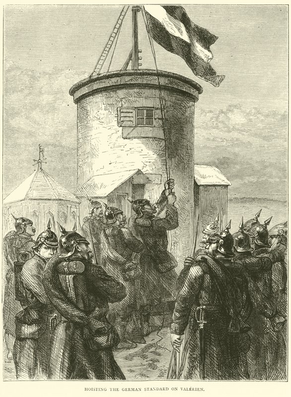 Att hissa den tyska standarden på Valerien, mars 1871 av English School