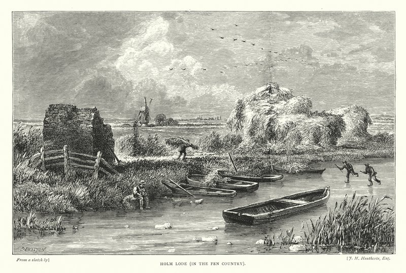 Holm Lode, i Fen Country (gravyr) av English School