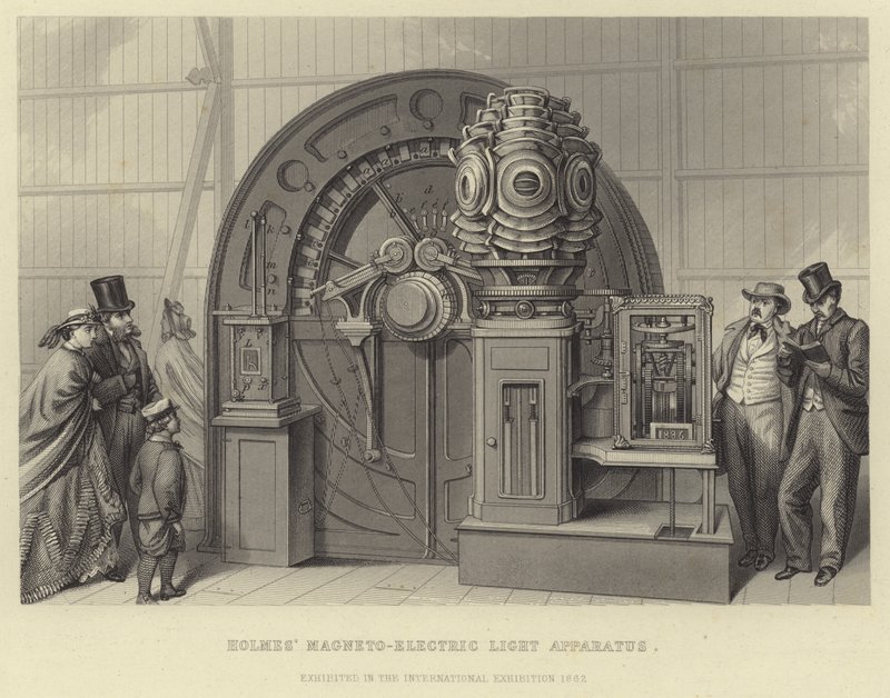 Holmes elektromagnetiska ljusapparat av English School