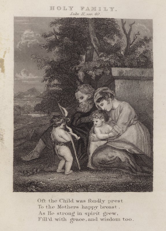 Helig familj, Lukas II, ver 40 (gravyr) av English School