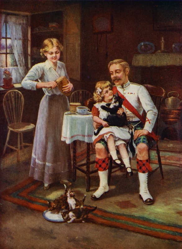 Hemma igen! (färg litho) av English School