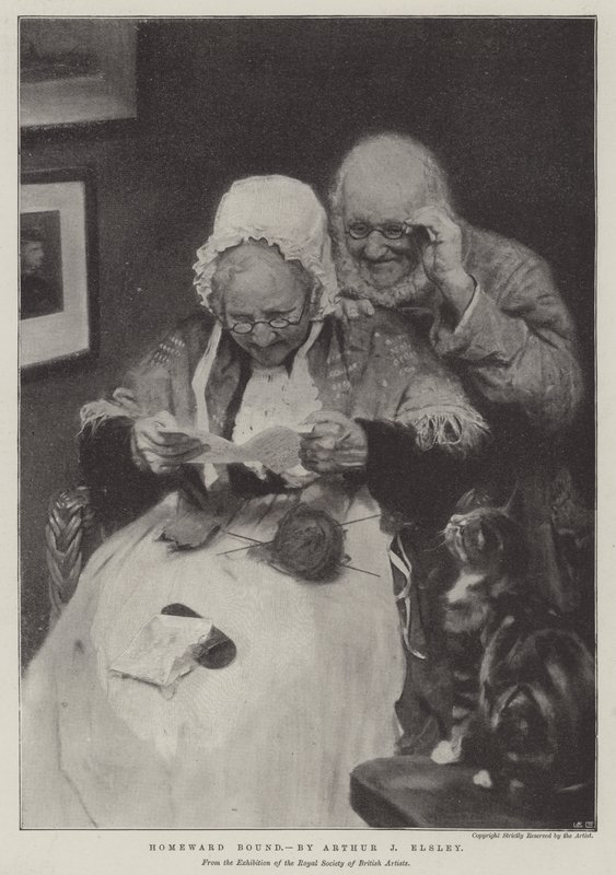 Hemåtriktad (litho) av English School