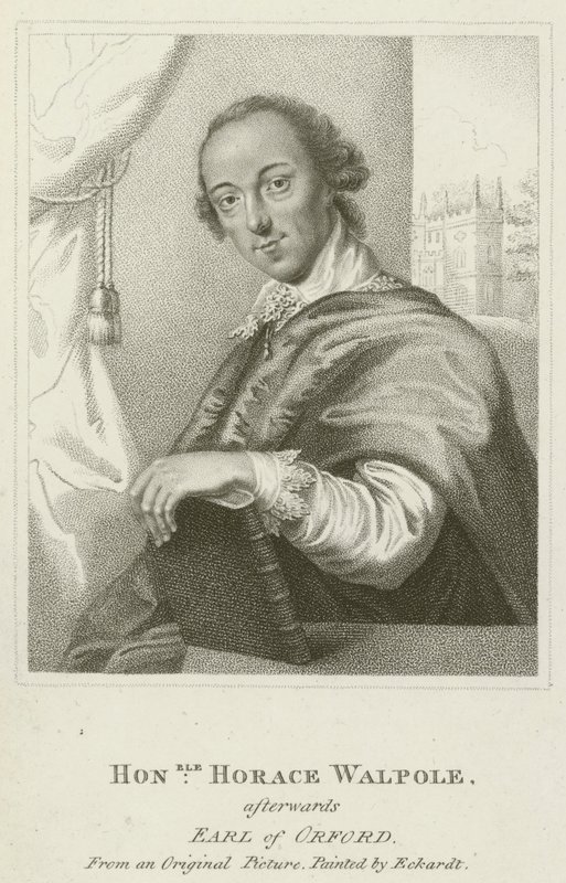 Ärade Horace Walpole, efteråt Earl of Orford (gravyr) av English School