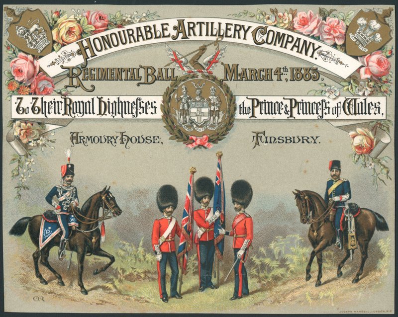 Ärade artillerikompani, regementsbal, 4 mars 1885 av English School
