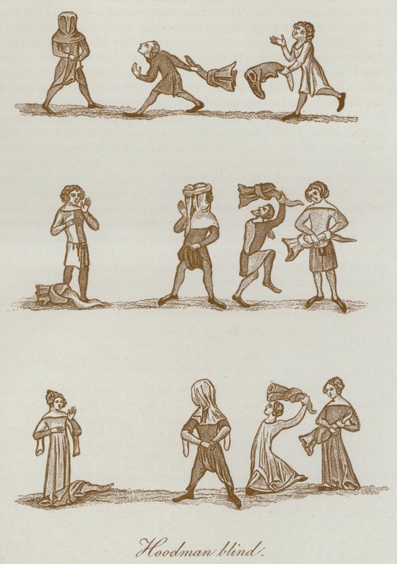 Hoodman blind (litho) av English School