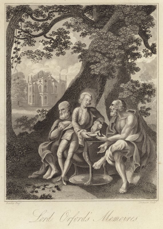 Horace Walpole, engelsk historiker, författare och politiker (gravyr) av English School