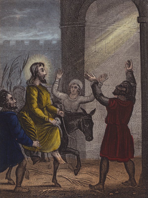 Hosianna till Guds Son ... (färgad gravyr) av English School
