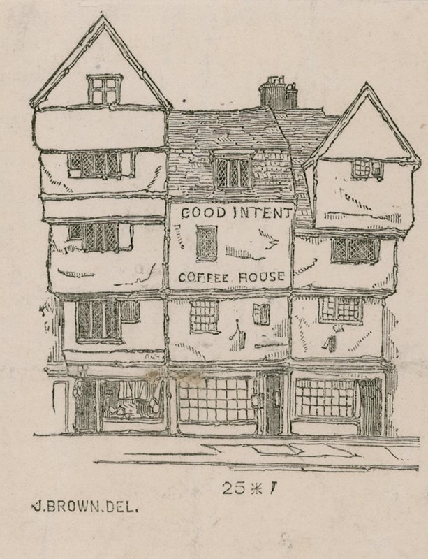 Hus i Long Lane, West Smithfield av English School